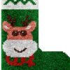 Cute Reindeer - Latch Hook Stockings Kit