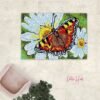 Daisies and Butterfly - Latch Hook Rug Kit