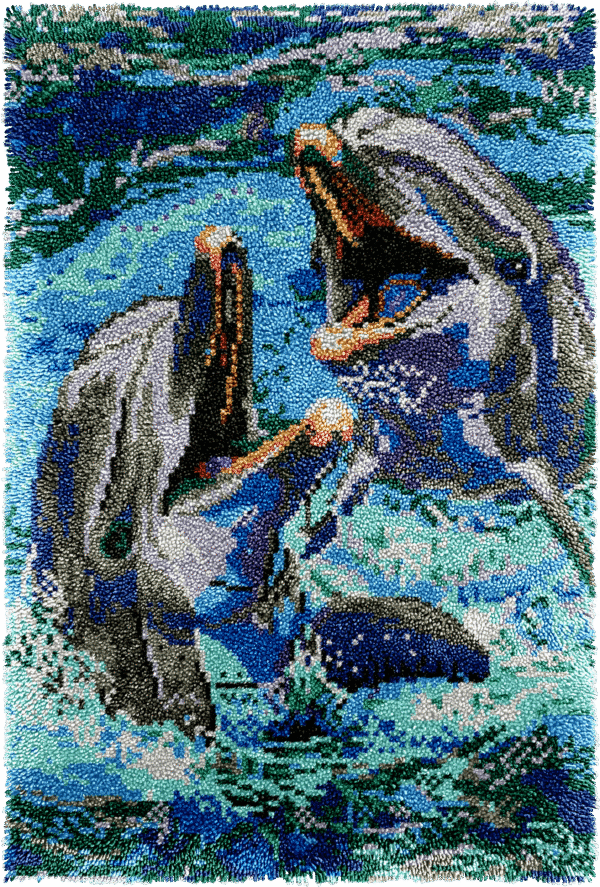 Dancing Dolphin - Latch Hook Rug Kit