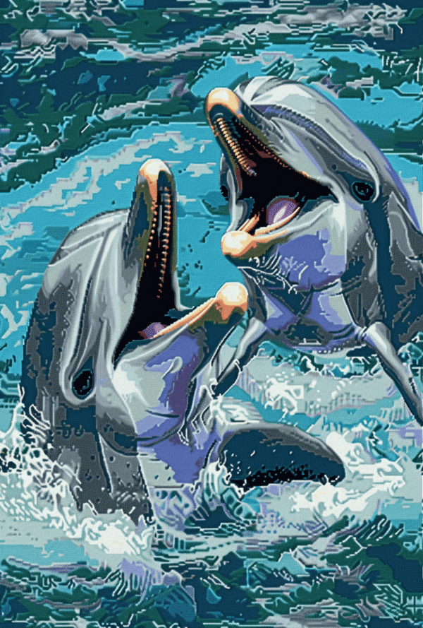 Dancing Dolphin - Latch Hook Rug Kit