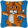 Dancing Tiger - Latch Hook Pillow Kit