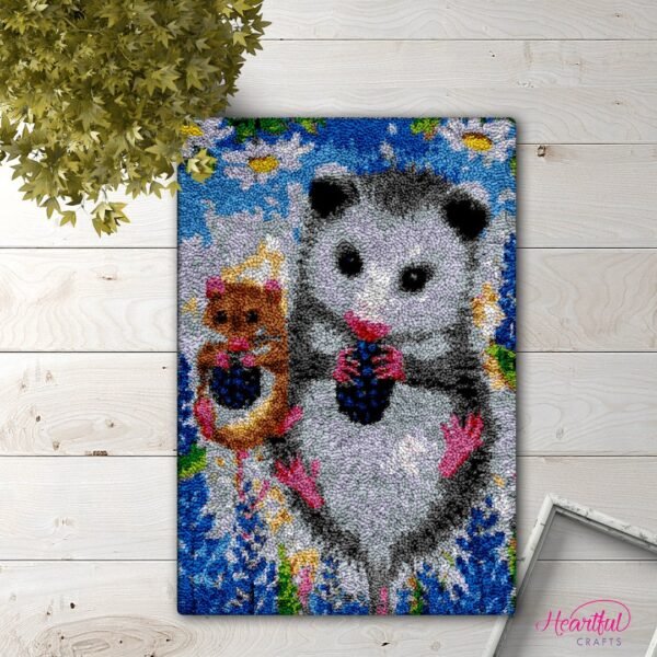 Dangling Opossums - Latch Hook Rug Kit