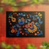Dark Floral - Latch Hook Rug Kit