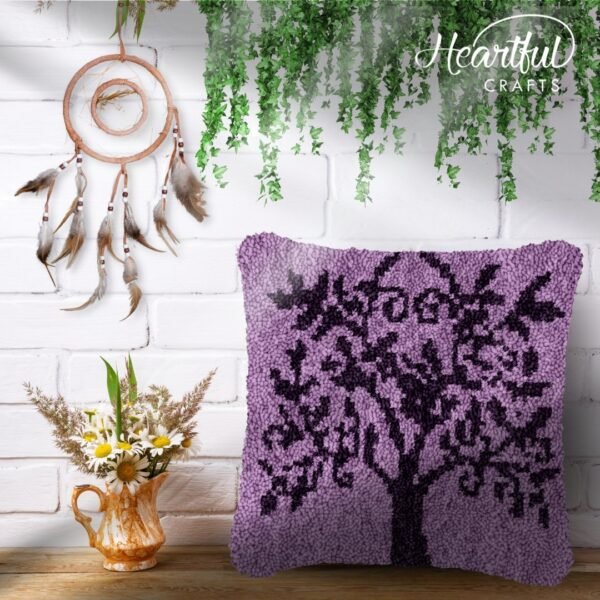 Dark Tree - Latch Hook Pillow Kit