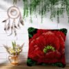 Delicate Red - Latch Hook Pillow Kit
