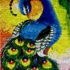 Demure Peacock - Latch Hook Rug Kit