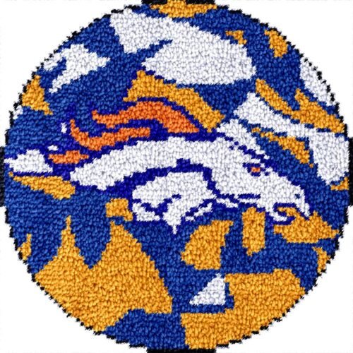 Denver Broncos - Latch Hook Rug Kit