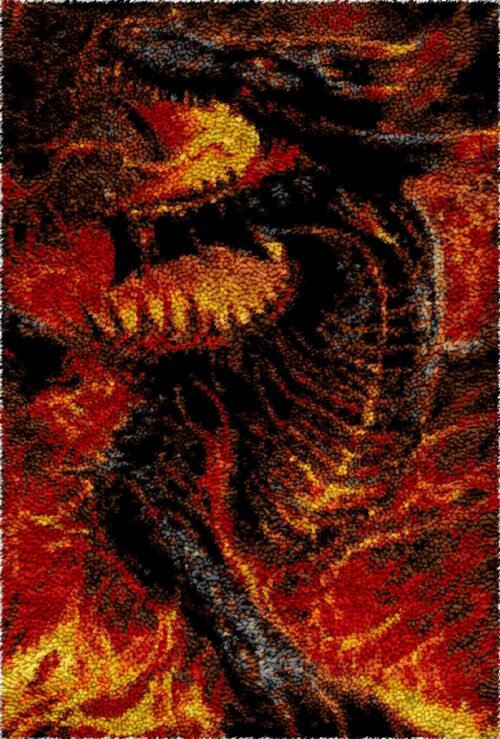 Dragon of Fire - Latch Hook Rug Kit