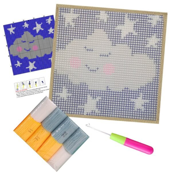 Dreamy Night - Latch Hook Kit for Kids