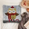 Dressed Up Owl - Latch Hook Pillow Kit