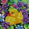 Ducky and Petunias - Latch Hook Rug Kit