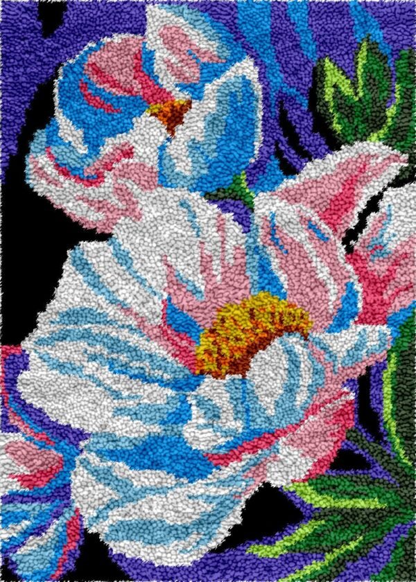 Elegant Magnolias - Latch Hook Rug Kit
