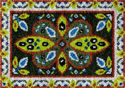 Elegant Rug (Lime) - Latch Hook Rug Kit
