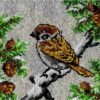 Eurasian Tree Sparrow - Latch Hook Rug Kit