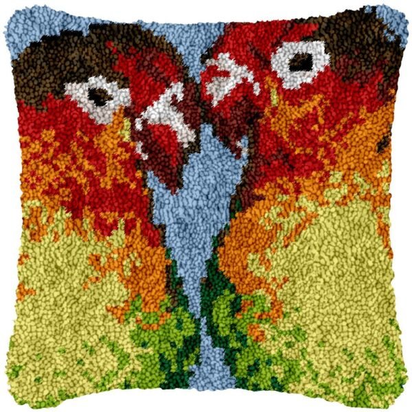 Exotic Birds - Latch Hook Pillow Kit
