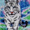 Extraordinary White Tiger - Latch Hook Rug Kit