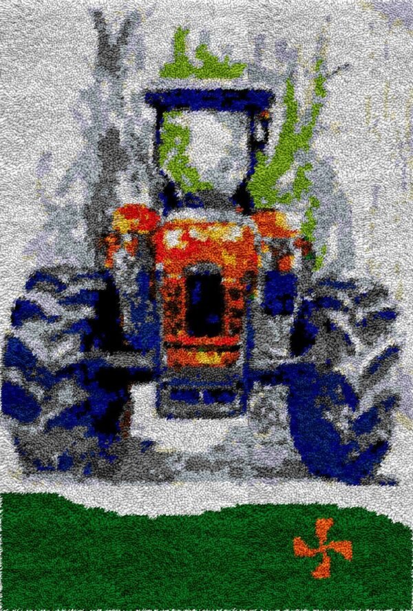 Farm Tractor - Latch Hook Rug Kit