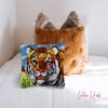 Ferocious Cat - Latch Hook Pillow Kit