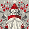 Festive Nordic Gnome - Latch Hook Pillowcase Kit