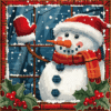 Festive Snowman Holiday - Latch Hook Pillowcase Kit
