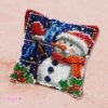 Festive Snowman Holiday - Latch Hook Pillowcase Kit