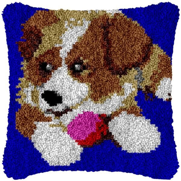 Fetch Time - Latch Hook Pillow Kit