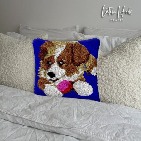 Fetch Time - Latch Hook Pillow Kit