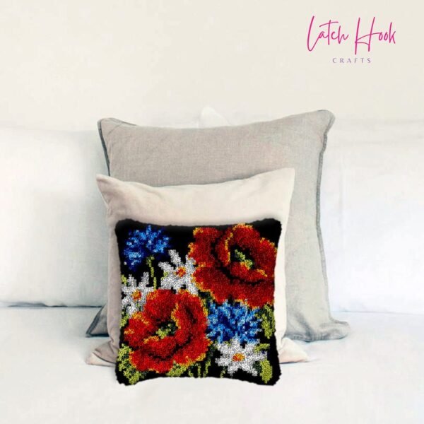 Field of Flowers - Latch Hook Pillow Kit