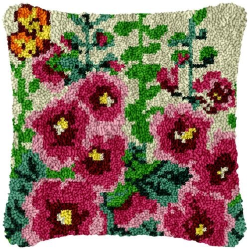 Field of Pink - Latch Hook Pillow Kit