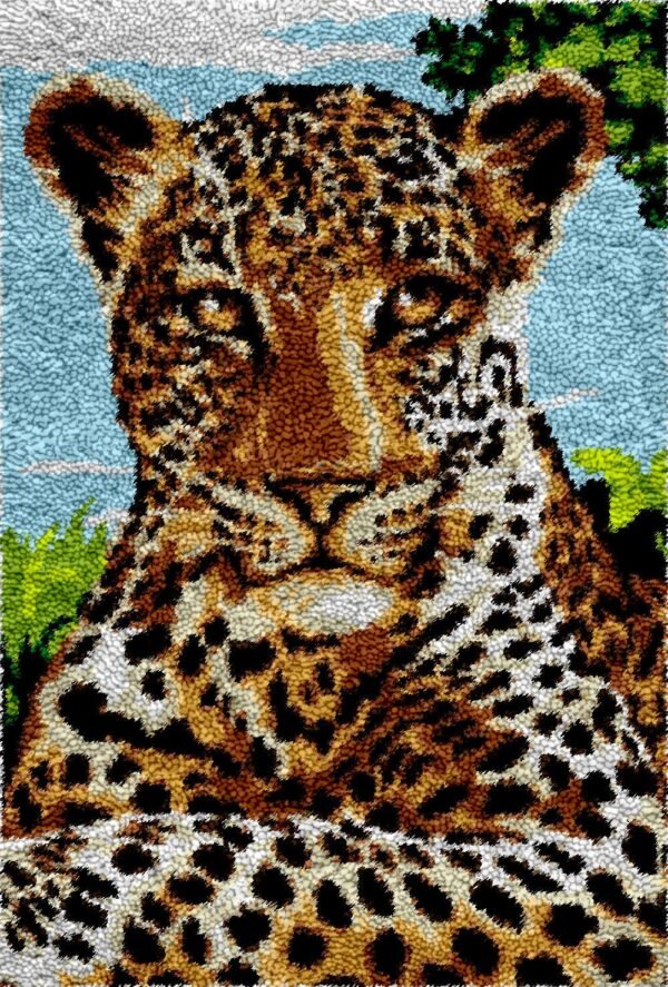 Fierce Leopard - Latch Hook Rug Kit