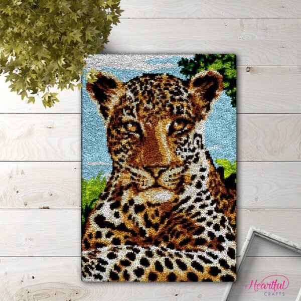 Fierce Leopard - Latch Hook Rug Kit