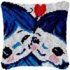 First Lovers - Latch Hook Pillow Kit
