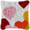 Floating Hearts - Latch Hook Pillow Kit