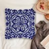 Floral Blue - Latch Hook Pillow Kit