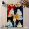 Fluffy Surreal Cats - Latch Hook Rug Kit