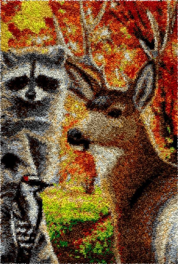 Forest Animals - Latch Hook Rug Kit