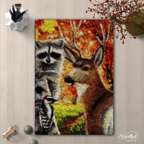 Forest Animals - Latch Hook Rug Kit