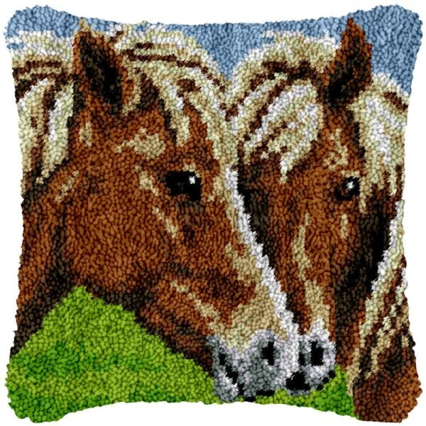 Friendly Nudge - Latch Hook Pillow Kit