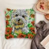 Frolicking Terrier - Latch Hook Pillow Kit