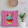Frosty Cupcake - Latch Hook Pillow Kit