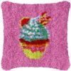 Frosty Cupcake - Latch Hook Pillow Kit