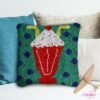 Frothy Shake - Latch Hook Pillow Kit