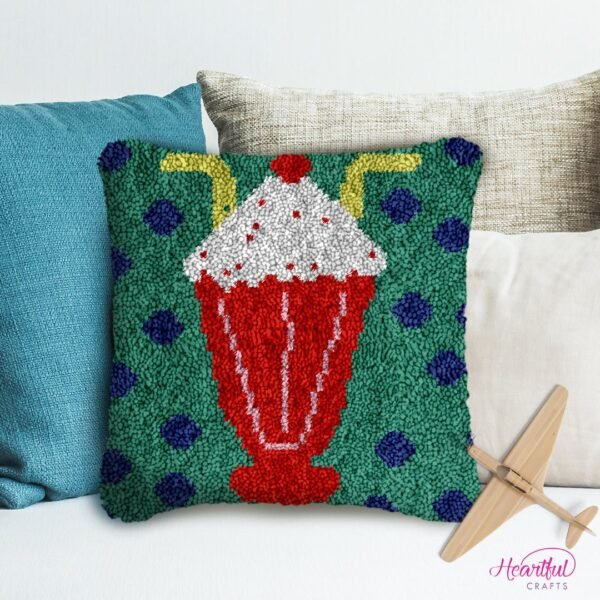 Frothy Shake - Latch Hook Pillow Kit