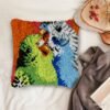 Fuzzy Parrots - Latch Hook Pillow Kit