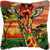 Golden Horizon Giraffe - Latch Hook Pillowcase Kit