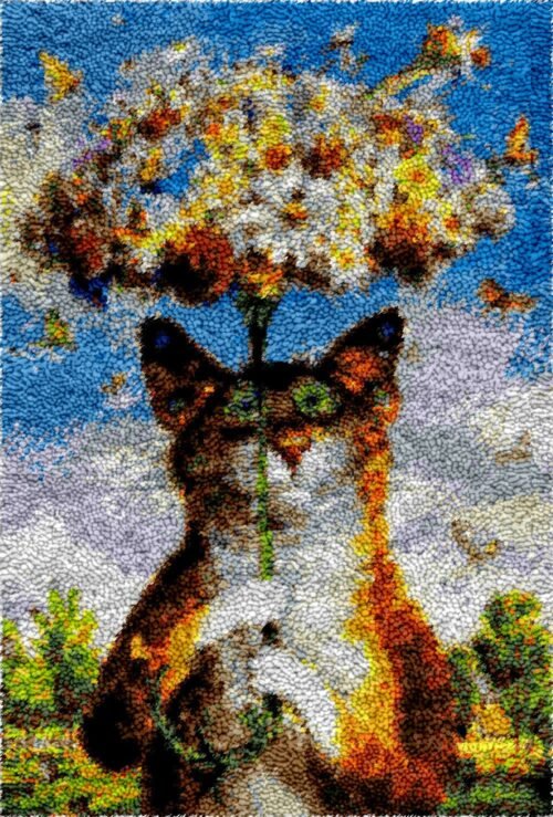 Goofy Cat - Latch Hook Rug Kit
