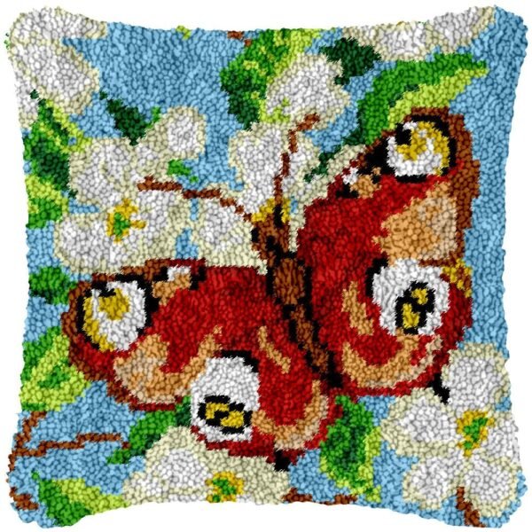 Grand Moth - Latch Hook Pillow Kit