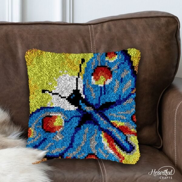 Great Butterfly - Latch Hook Pillow Kit