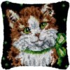 Green Bowtie - Latch Hook Pillow Kit