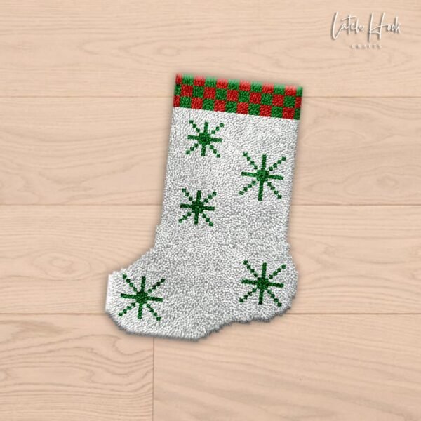 Green Sparkle - Latch Hook Stockings Kit